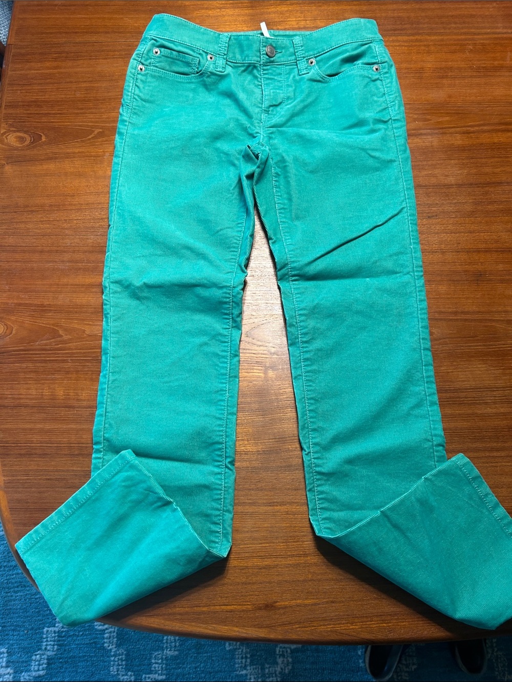 OP Women's Green Straight-Leg Corduroy Pants